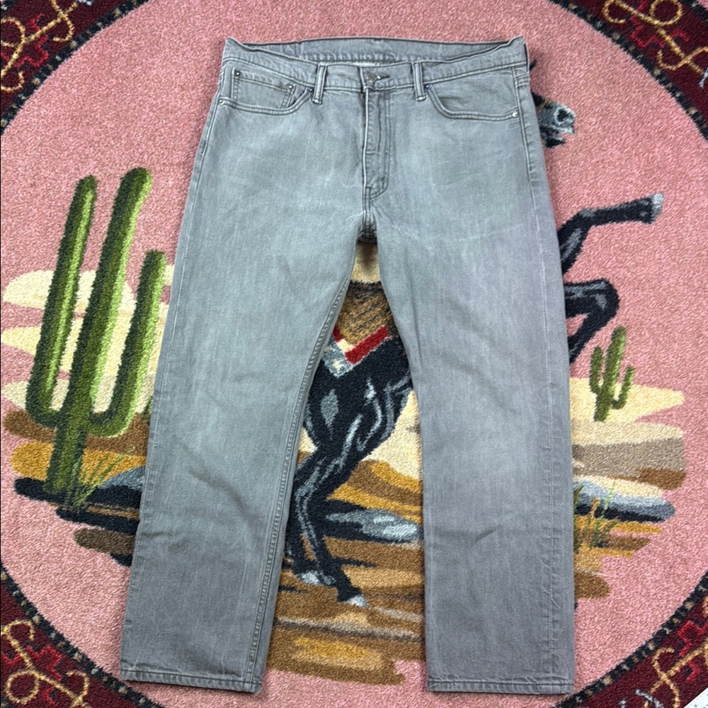 GREY LEVI'S JEANS DENIM PANTS 504 - Picture 1 of 14